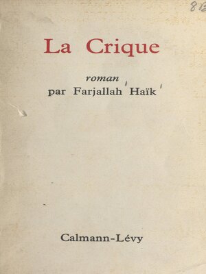 cover image of La crique